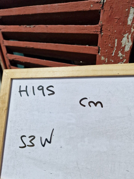 Vintage Single French Rustic Red Chippy Painted Wooden Louvered Shutter Doors