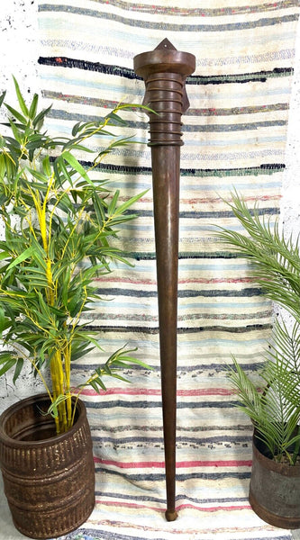 Large Rustic Reclaimed Metal Medieval Torche Torch Candle Holder Wedding Prop