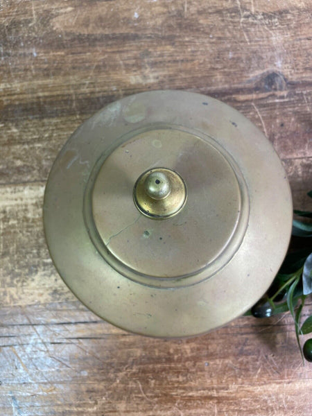 Antique 19th Century Copper Brass Lidded Fireside Coal Scuttle