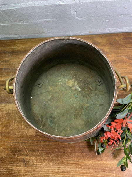 Antique 19th Century Copper Brass Lidded Fireside Coal Scuttle