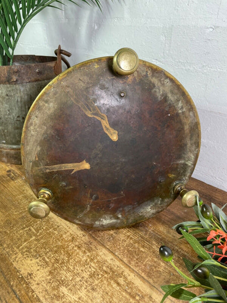 Antique 19th Century Copper Brass Lidded Fireside Coal Scuttle