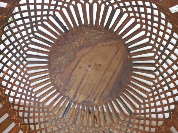 Xl Large Vintage Reclaimed Industrial Metal Lattice Cage Ceiling Light Shade