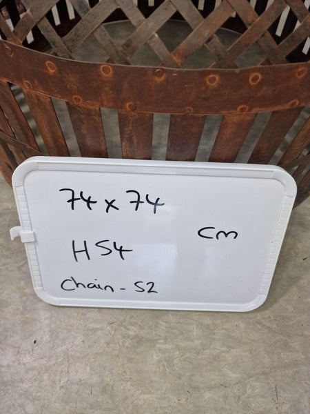 Xl Large Vintage Reclaimed Industrial Metal Lattice Cage Ceiling Light Shade