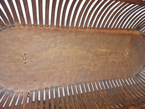 Xl Large Vintage Reclaimed Industrial Metal Lattice Cage Ceiling Light Shade