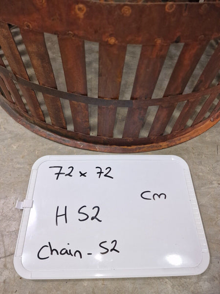 Xl Large Vintage Reclaimed Industrial Metal Lattice Cage Ceiling Light Shade