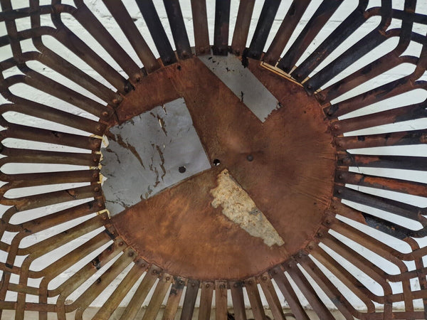 Xl Large Vintage Reclaimed Industrial Metal Lattice Cage Ceiling Light Shade