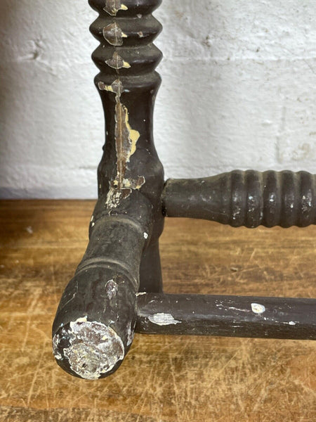 Antique French Wooden Turned Bobbin Bathroom Kitchen Towel Rail Holder