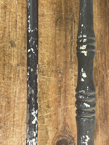 Antique French Wooden Turned Bobbin Bathroom Kitchen Towel Rail Holder