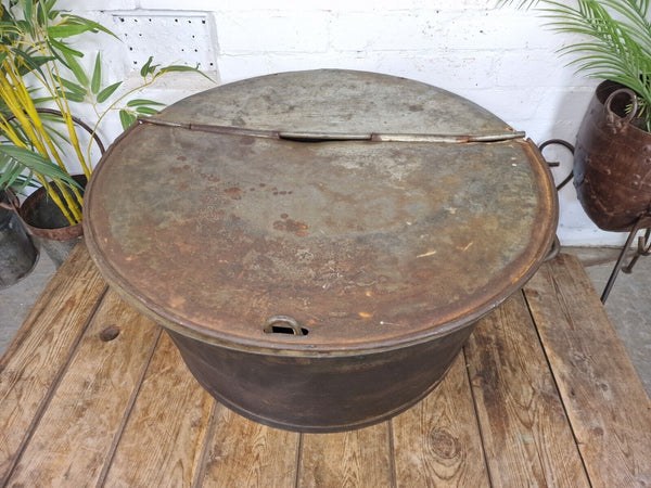XL Large Round Galvanised Metal Feeder Trough Garden Planter Tub Wildlife Pond