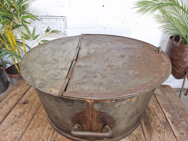 XL Large Round Galvanised Metal Feeder Trough Garden Planter Tub Wildlife Pond