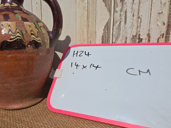 Antique Glazed Terracotta Clay Water Wine Pitcher Amphora