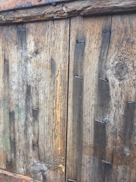 Antique 19th Century French Rustic Large Wooden Barn Chateau Shutters Doors