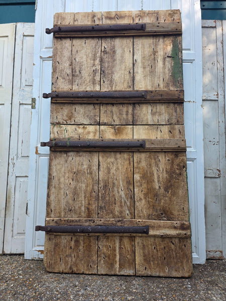 Antique 19th Century French Rustic Wooden Split Stable Barn Doors