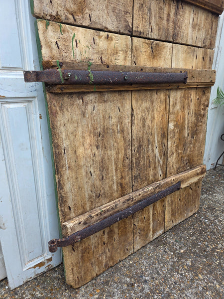 Antique 19th Century French Rustic Wooden Split Stable Barn Doors