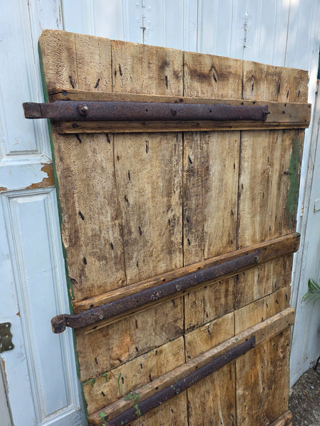 Antique 19th Century French Rustic Wooden Split Stable Barn Doors