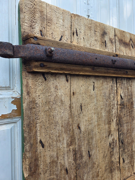 Antique 19th Century French Rustic Wooden Split Stable Barn Doors