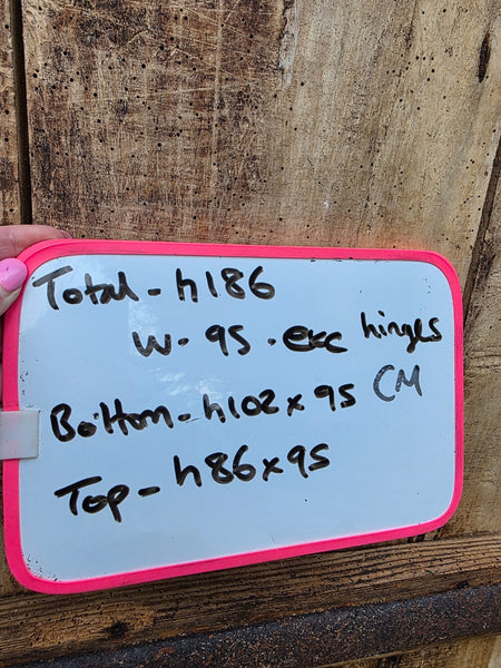 Antique 19th Century French Rustic Wooden Split Stable Barn Doors