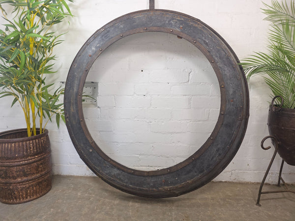 Xl Large Reclaimed Round Porthole Garden Window Mirror Painting Frame