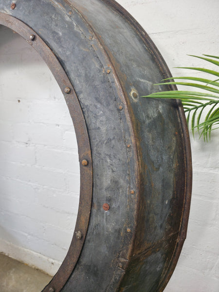 Xl Large Reclaimed Round Porthole Garden Window Mirror Painting Frame