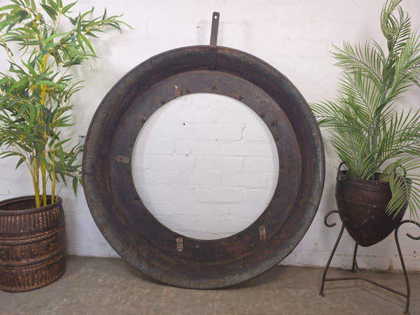 Xl Large Reclaimed Round Porthole Garden Window Mirror Painting Frame
