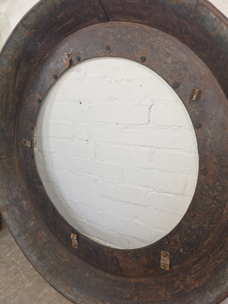 Xl Large Reclaimed Round Porthole Garden Window Mirror Painting Frame