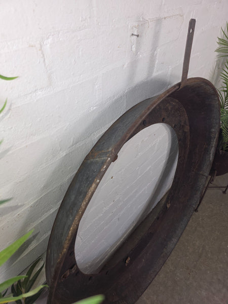 Xl Large Reclaimed Round Porthole Garden Window Mirror Painting Frame