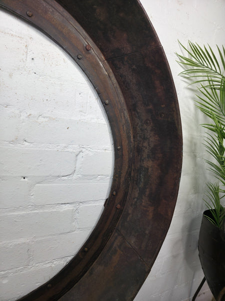 Xl Large Reclaimed Round Porthole Garden Window Mirror Painting Frame