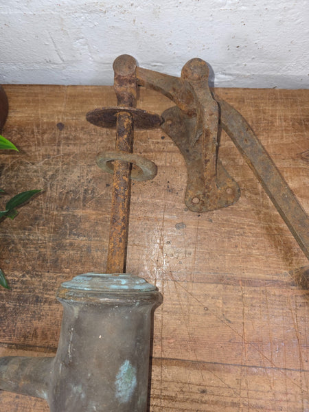 Antique 19th Century French Bronze Well Pump Garden Water Feature