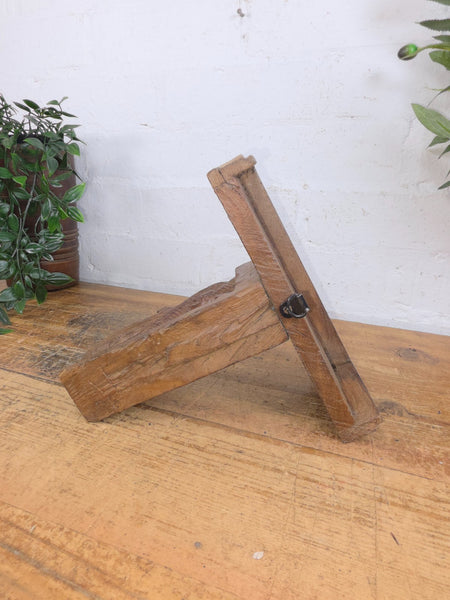 Vintage Rustic Indian Hand Carved Architectural Wall Shelf Plinth
