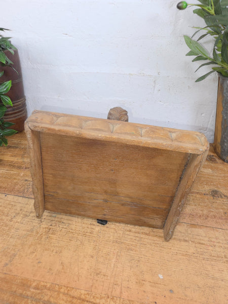 Vintage Rustic Indian Hand Carved Architectural Wall Shelf Plinth