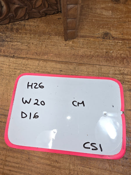 Vintage Rustic Indian Hand Carved Architectural Wall Shelf Plinth