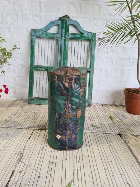 Vintage Rustic Original Indian Metal Wall Mounted Letter Post Box Garden Feature