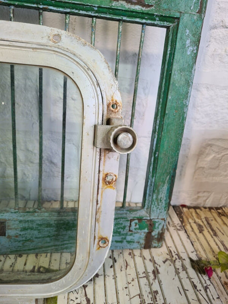Vintage Retro Japanese Industrial Aluminium Ship Boat Window Mirror frame