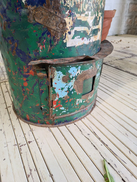 Vintage Rustic Original Indian Metal Wall Mounted Letter Post Box Garden Feature