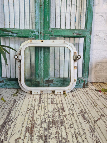 Vintage Retro Japanese Industrial Aluminium Ship Boat Window Mirror frame