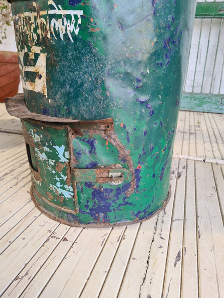 Vintage Rustic Original Indian Metal Wall Mounted Letter Post Box Garden Feature