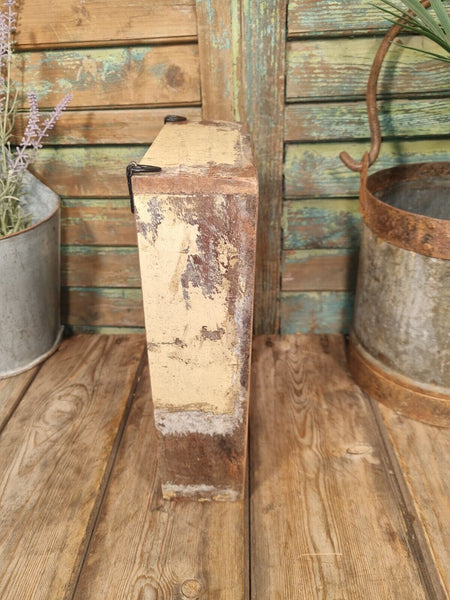 Vintage Reclaimed Indian Hand Made Wooden Temple Wall Display Shelves Cream
