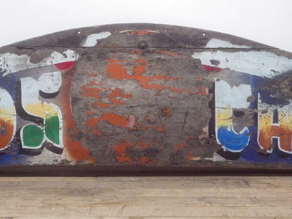 Large Vintage Original Indian Hand painted  Goods Carrier Truck Lorry Sign Board