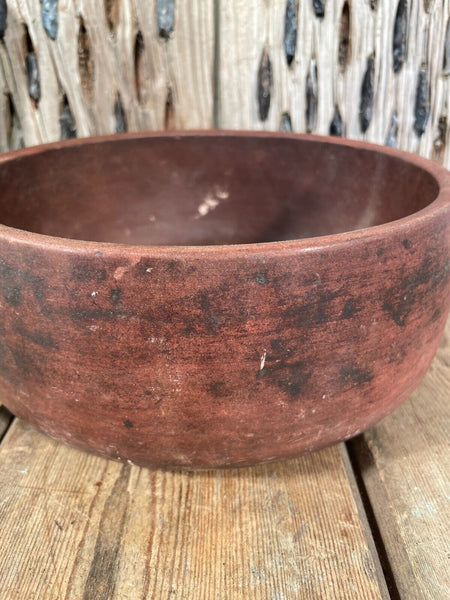 Vintage Rustic Hand Made Indian Clay Stone Bowl Dish