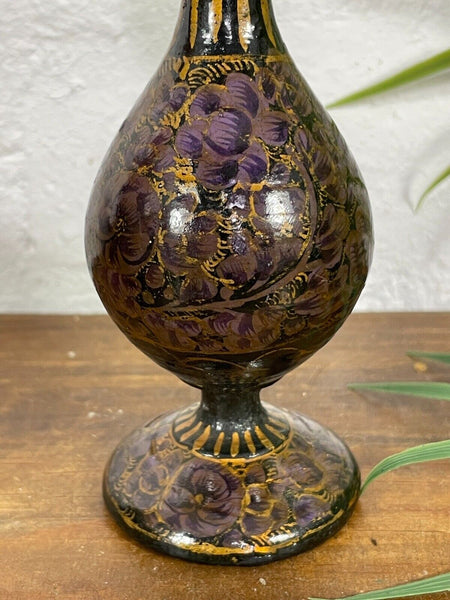 Vintage Hand Painted Kashmir Candle Stick Holder