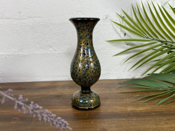 Vintage Hand Painted Kashmir Candle Stick Holder