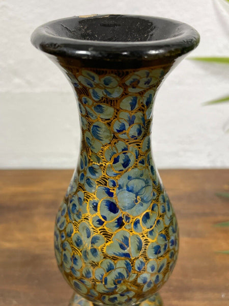 Vintage Hand Painted Kashmir Candle Stick Holder