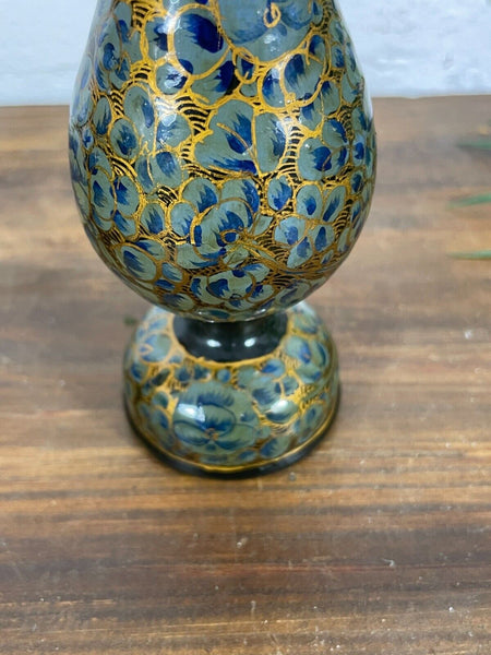 Vintage Hand Painted Kashmir Candle Stick Holder
