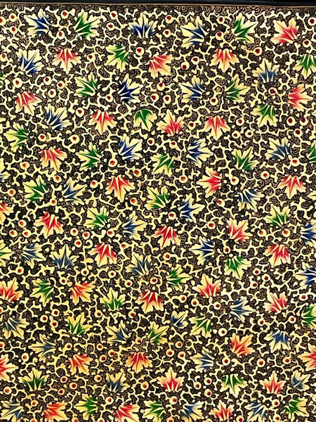 Vintage Original Kashmiri Hand Painted Floral Papier Mache Tray