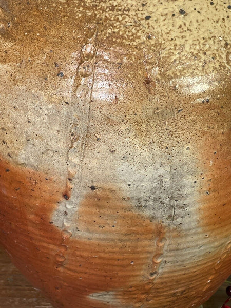 Large Antique Rustic French Earthenware Salt Glazed Stoneware Pitcher Flagon