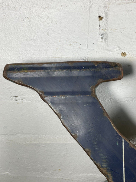 Letter X Vintage Reclaimed Tin Metal Oil Drum Letters