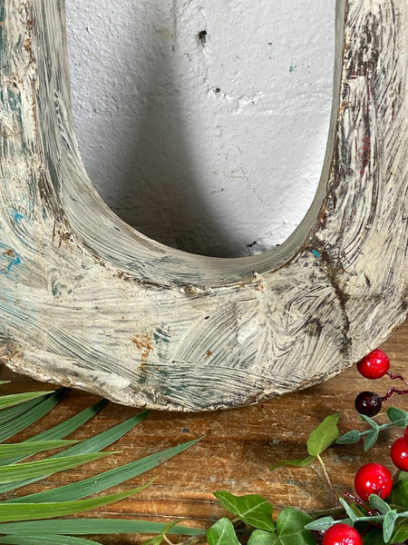 Letter U Vintage Reclaimed Tin Metal Oil Drum Letters