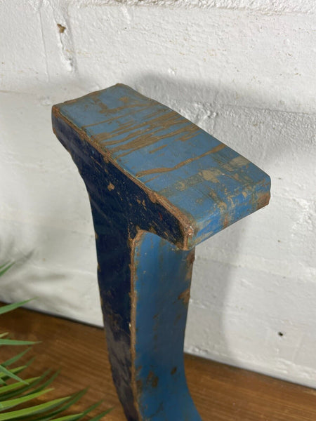 Letter U Vintage Reclaimed Tin Metal Oil Drum Letters