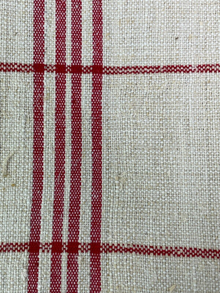 Large Vintage Antique French Hungarian Hemp Linen Table Cloth Upholstery Fabric