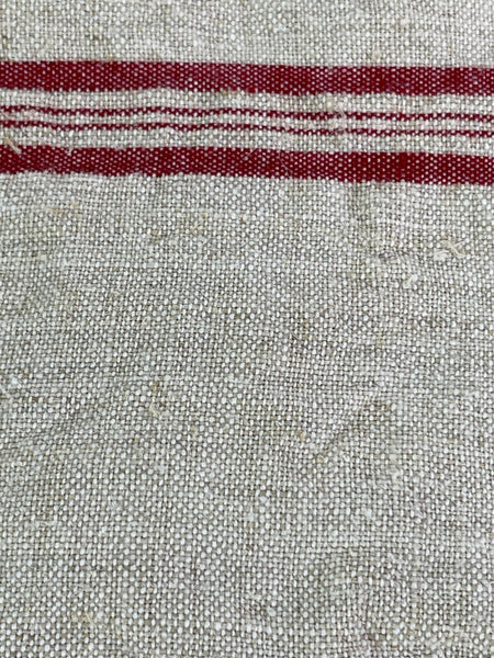 Large Vintage Antique French Hungarian Hemp Linen Table Cloth Upholstery Fabric